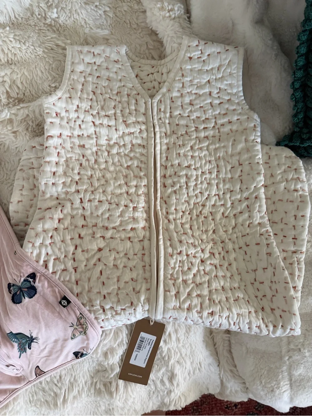 Kyte BABY Cream and Light Pink Swaddle and Vest Set